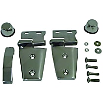 RT34076 Driver and Passenger Side Hood Hinge, Chrome