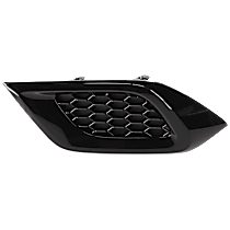 Front, Driver Side Fog Light Cover, Black, Base Model