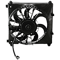 OE Replacement Passenger Side A/C Condenser Fan, Single fan