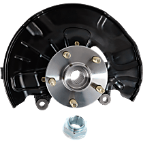 Front, Driver Side Steering Knuckle, With Bearing, With Dust Shield