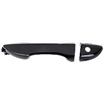 Front, Driver Side Smooth Black Exterior Door Handle, With Key Hole