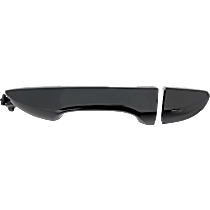 Front, Driver Side Smooth Black Exterior Door Handle, Without Key Hole