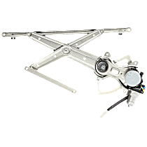 Front, Passenger Side Window Regulator, Power, With 5 Prong Connector