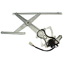 Front, Driver Side Window Regulator, Power, With 5 Prong Connector