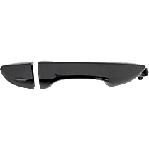 Rear, Passenger Side Smooth Black Exterior Door Handle, Without Key Hole