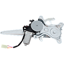 Rear, Passenger Side Power Window Regulator, With Motor