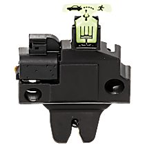 Trunk Latch, Black, Plastic and Metal, Lockable