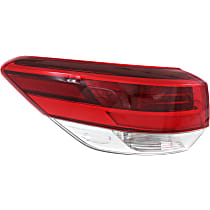 Driver Side, Outer LED Tail Light, With bulb(s), Mounts on Body, OE Replacement
