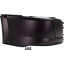 Front, Passenger Side Bumper End, Painted Black, Base Model