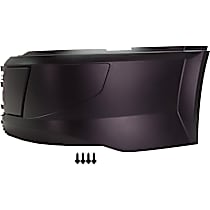 Front, Driver Side Bumper End, Painted Black, Base Model
