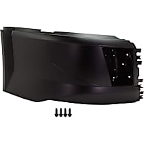 Front, Passenger Side Bumper End, Painted Black, Base Model