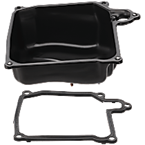 Transmission Pan - Black, Iron, Deep, Sold individually