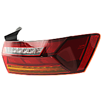 Passenger Side Tail Light, with Bulb, Halogen/LED, Amber and Red Lens