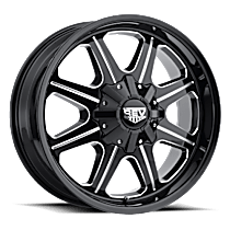 823M-2908112 Aluminum Black Wheel, 20 in. X 9 in., 8 x 6.5 in. Bolt Pattern