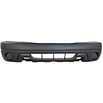 Front Primed Bumper Cover, Without Fog Light Holes, With Side Marker Holes