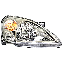 Passenger Side Headlight, without Bulb, Halogen, Clear Lens