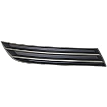 Front, Passenger Side, Outer Bumper Grille, Black