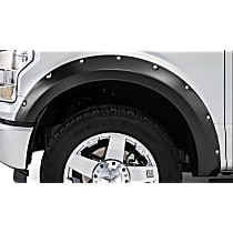 8432-2 Front and Rear, Driver and Passenger Side Fender Flares, Black Ruff Riderz Series
