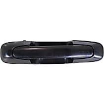 Front Or Rear, Passenger Side Exterior Door Handle, Smooth Black, Without Key Hole