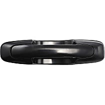 Front Or Rear, Driver Side Exterior Door Handle, Smooth Black, Without Key Hole