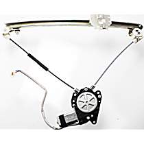 Front, Driver Side Power Window Regulator, With Motor