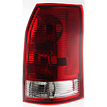 Passenger Side Tail Light, Without bulb(s), Halogen, Clear and Red Lens