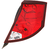 Passenger Side Tail Light, Without bulb(s), Halogen, Clear and Red Lens, Sedan
