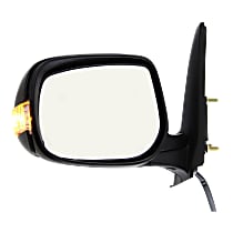 Driver Side Mirror, Power, Manual Folding, Non-Heated, Paintable, In-housing Signal Light, Without memory, Without Puddle Light, Without Auto-Dimming, Without Blind Spot Feature