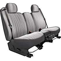 K321-25-0MSV Second Row Seat Cover, Silver, Made of Velour, Solid Design, 60/40 Split Backrest And Cushion Madera Series