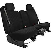 K321-25-0TBK Second Row Seat Cover, Black, Made of Tweed, Solid Design, 60/40 Split Backrest And Cushion Duramax Tweed Series