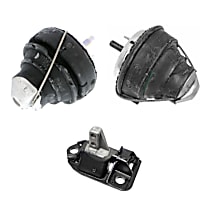 SET-070224-046 Front, Driver and Passenger Side, Lower Genuine Volvo Motor Mount, Set of 3