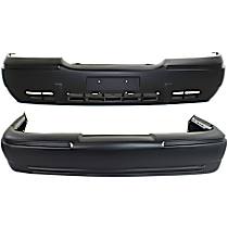 Front and Rear Primed Bumper Cover, Sedan