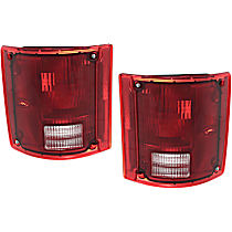 Driver and Passenger Side Halogen Tail Lights, without Bulbs, without Chrome Trim