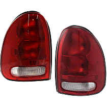 Driver and Passenger Side Tail Lights, With bulb(s), Halogen