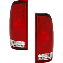 Driver and Passenger Side Halogen Tail Light, Without bulb(s), OE Replacement