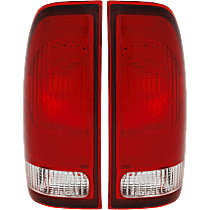 Driver and Passenger Side Halogen Tail Light, Without bulb(s), OE Replacement, CAPA Certified