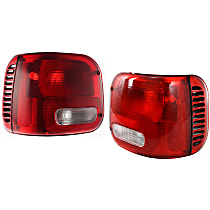 Driver and Passenger Side Halogen Tail Light, Without bulb(s), Naturally Aspirated, GAS, Standard Passenger Van, OE Replacement