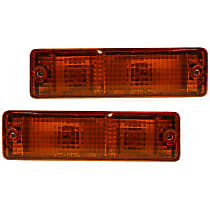 Front, Driver and Passenger Side Turn Signal Light, With bulb(s)