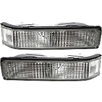 Front, Driver and Passenger Side Turn Signal Lights, without Bulb, For Models with Sealed Beam Headlights
