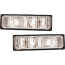 Front, Driver and Passenger Side Turn Signal Lights, without Bulb, For Models with Dual Sealed Beam Headlights