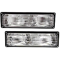 Front, Driver and Passenger Side Turn Signal Lights, without Bulb, For Models with Composite Head Lamps