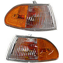Driver and Passenger Side Halogen Corner Light, With bulb(s), Sedan