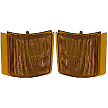 Front, Driver and Passenger Side, Lower Side Marker, Without bulb(s)