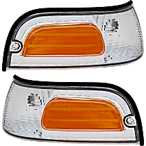 Driver and Passenger Side Halogen Corner Light, Without bulb(s), Sedan