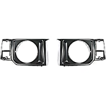 Driver and Passenger Side Headlight Door Headlight Door, Black