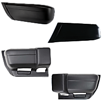 Front and Rear, Driver and Passenger Side Bumper End, Textured Plastic