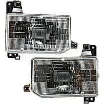 Driver and Passenger Side Halogen Headlight, With bulb(s), OE Replacement
