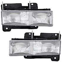 Driver and Passenger Side Halogen Headlight, With bulb(s), OE Replacement