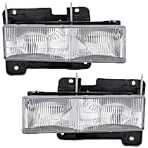 Driver and Passenger Side Halogen Headlight, With bulb(s), OE Replacement, CAPA Certified