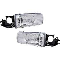 Driver and Passenger Side Halogen Headlight, With bulb(s), OE Replacement